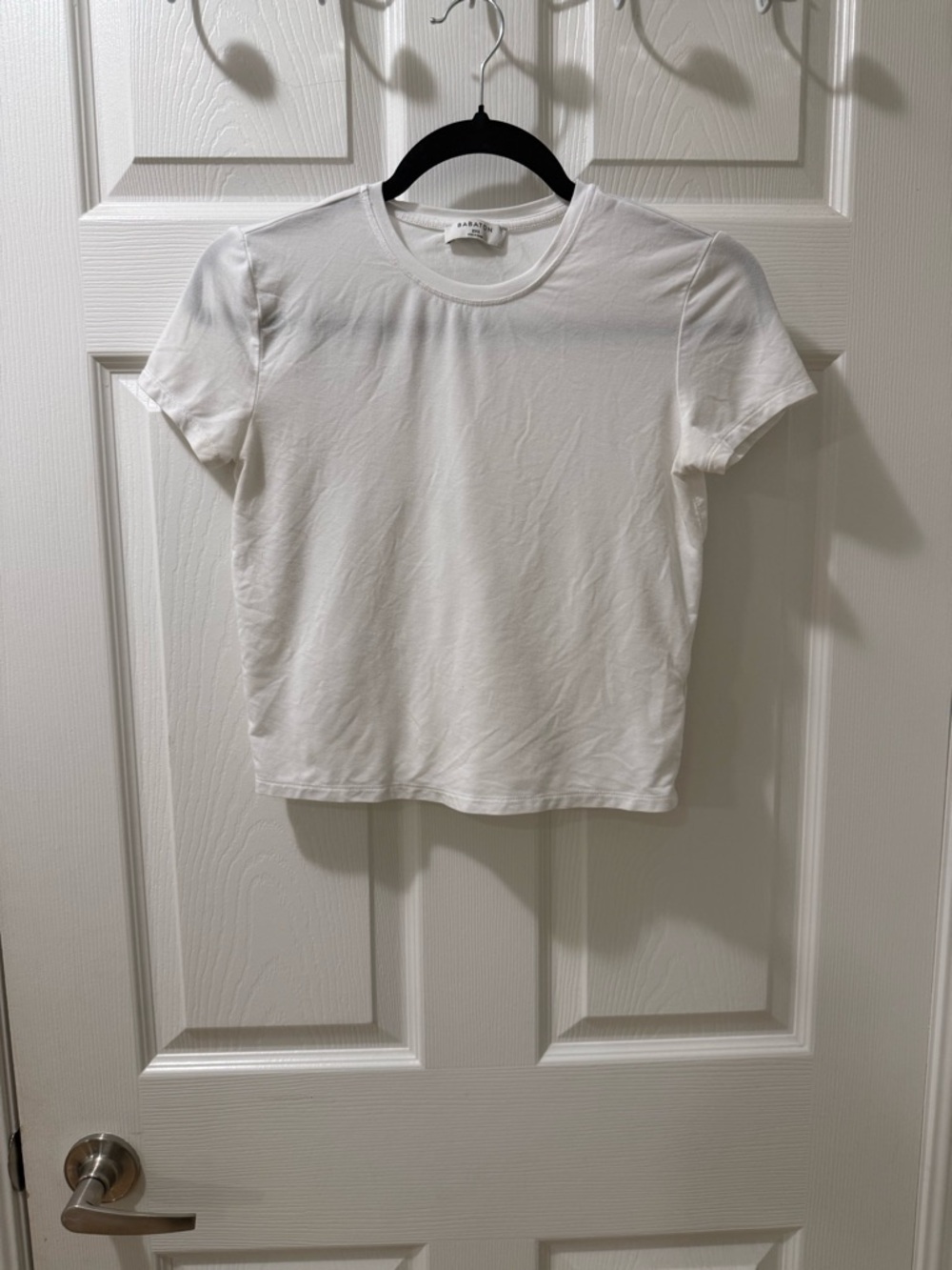 Babaton White Short-Sleeve Crew Tee